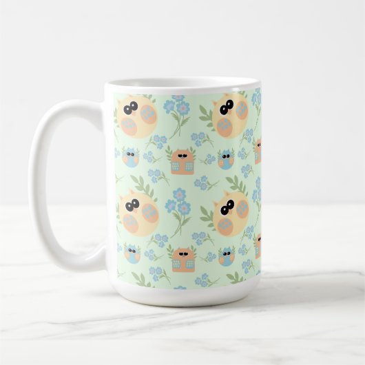Eulenmuster Kaffeetasse (Links)