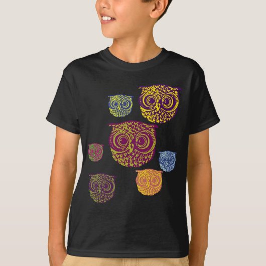 Eulenmuster T-Shirt (Vorderseite)