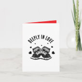 Eulenpaar Karte (Vorderseite)