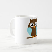 Eulenpaare auf einer Niederlassung Kaffeetasse (Vorderseite Links)