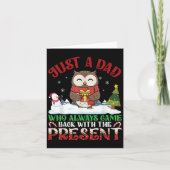 Eulenpapa, der immer mit dem Geschenk zurückkam Ch Karte (Vorderseite)