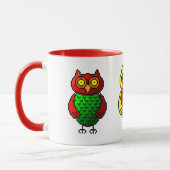 Eulenpixel-Kunst-Tasse Tasse (Links)