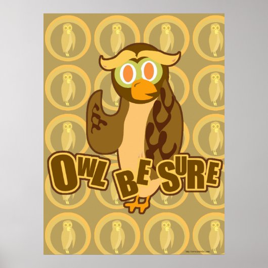 Eulenposter 'Owl Be Sure' Poster (Vorne)