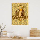 Eulenposter 'Owl Be Sure' Poster (Küche)