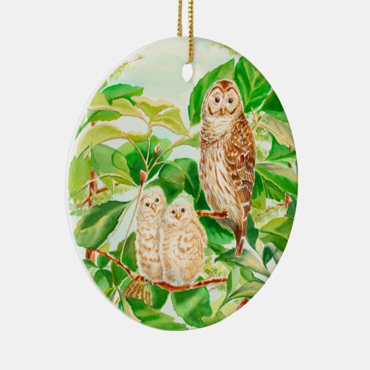 Eulenschmuck Keramik Ornament (Rechts)