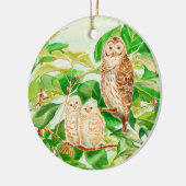 Eulenschmuck Keramik Ornament (Links)