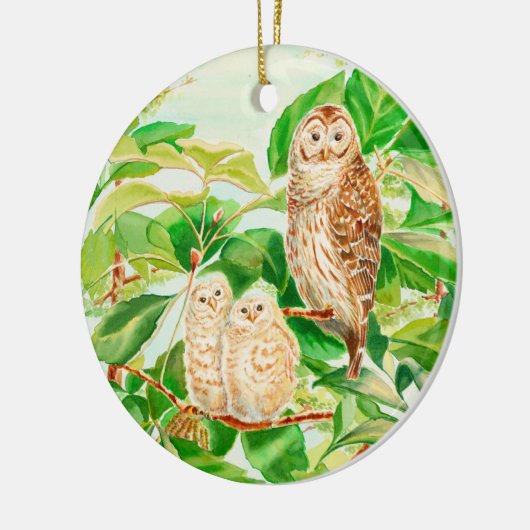 Eulenschmuck Keramik Ornament (Links)