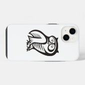 Eulensymbol Schwarz iPhone Hülle (Rückseite (Horizontal))