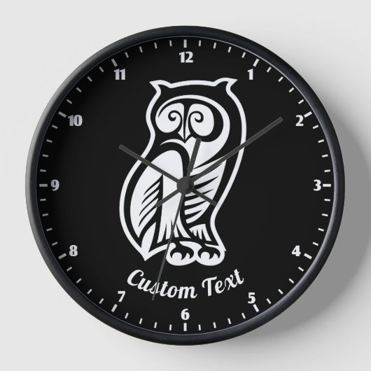 Eulensymbol Weiß Uhr (Vorderseite)