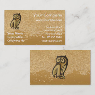Eulensymbolfarbe Visitenkarte