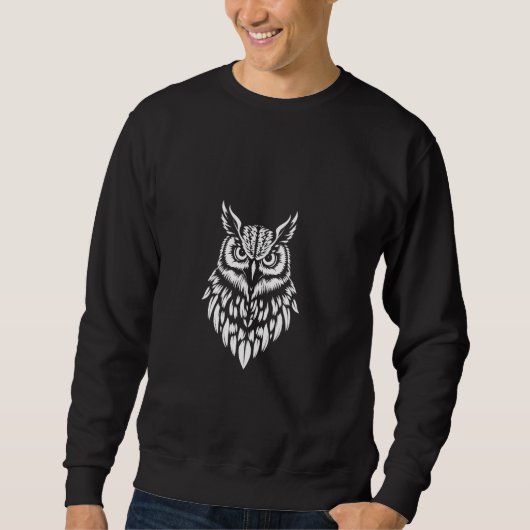 Eulenvektor Sweatshirt (Vorderseite)