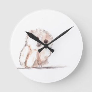 Eulenvogel Runde Wanduhr