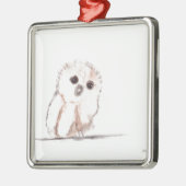 Eulenvogel Silbernes Ornament (Links)