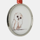 Eulenvogel Silbernes Ornament (Rechts)