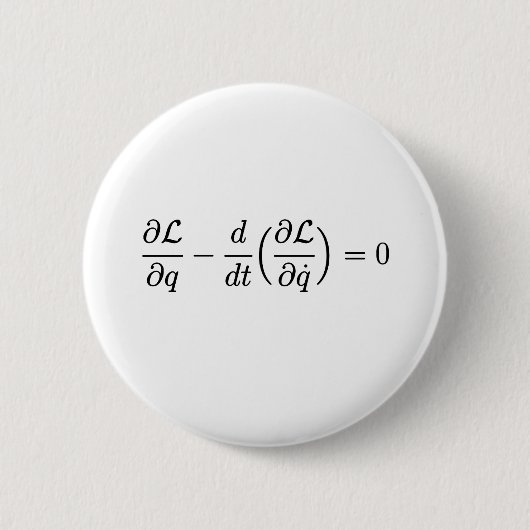 Euler-Lagrange-Gleichungen Button (Vorderseite)
