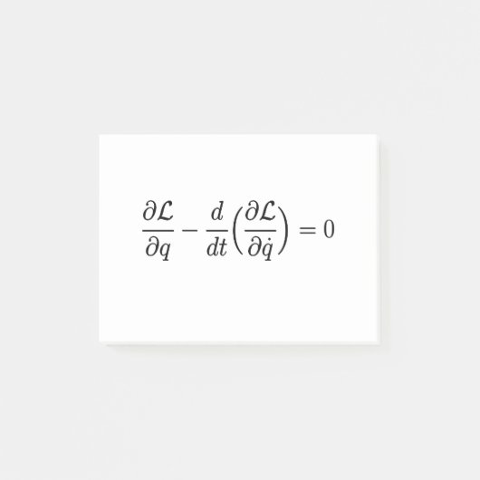 Euler-Lagrange-Gleichungen Post-it Klebezettel (Vorderseite)