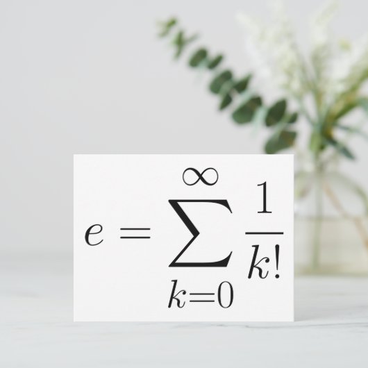 Euler-Zahlenreihe Postkarte (Stehend Vorderseite)