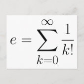 Euler-Zahlenreihe Postkarte (Vorderseite)