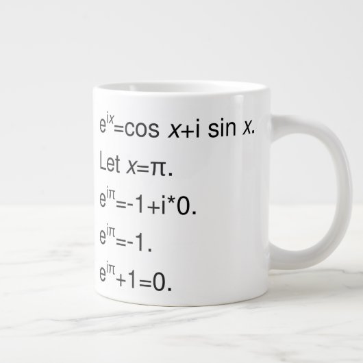 Eulers Formel, Ableitung der Identität Jumbo-Tasse (Rechts)