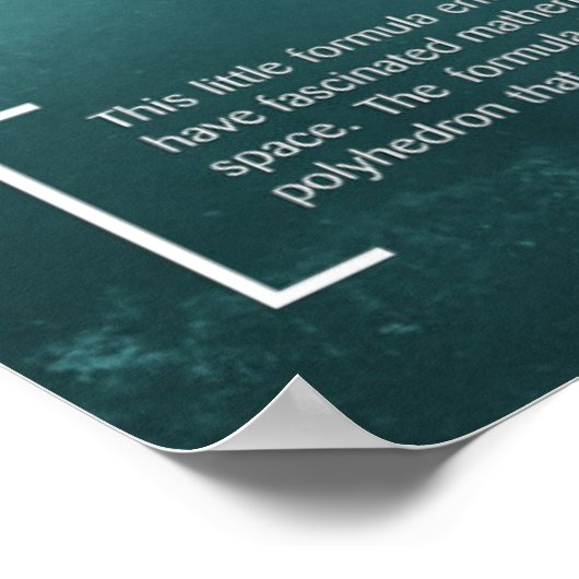 Eulers Formel - Math Poster (Ecke)