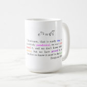 Eulers Identität Kaffeetasse (VorderseiteRechts)