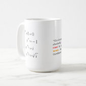 Eulers Identität Kaffeetasse (Vorderseite Links)