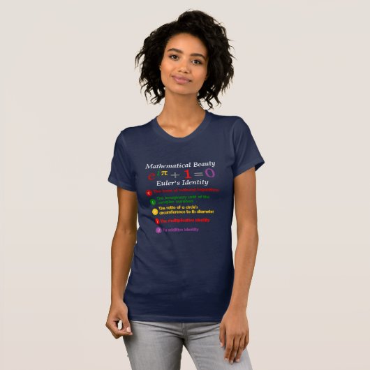 Eulers Identität Schöne Mathe-T - Shirt (Vorne ganz)