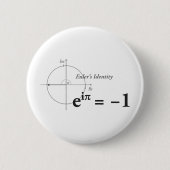 Eulers Identitäts-Mathe-Formel Button (Vorderseite)