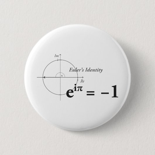 Eulers Identitäts-Mathe-Formel Button (Vorderseite)