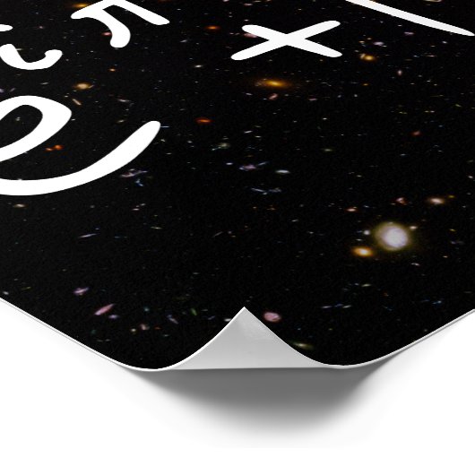Eulers Identity Deep Field Galaxien Poster (Ecke)