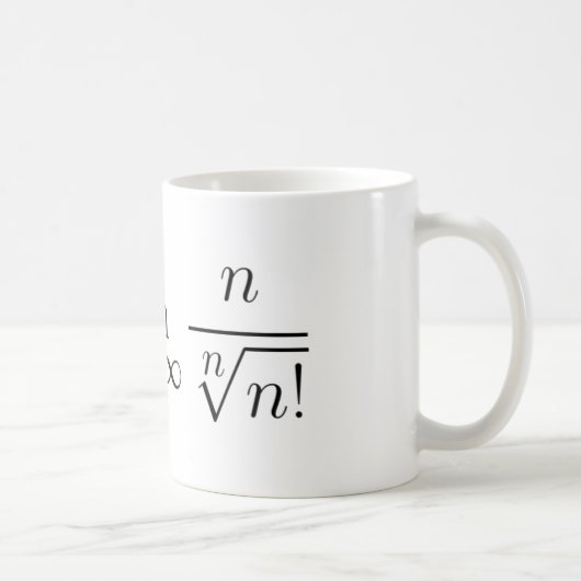 Eulers konstant durch Stirlings Gleichung Kaffeetasse (Rechts)