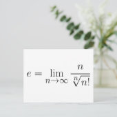 Eulers Konstante nach Stirling-Gleichung Postkarte (Stehend Vorderseite)