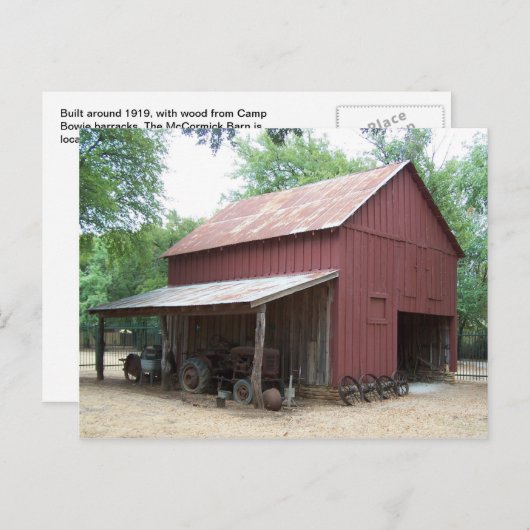 Euless, Texas - McCormick Barn Postkarte (Vorne/Hinten)
