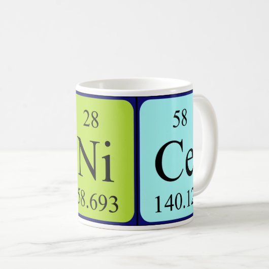 Eunice Periodenname Tasse (VorderseiteRechts)