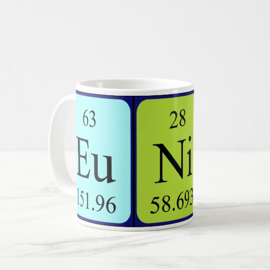 Eunice Periodenname Tasse (Vorderseite Links)