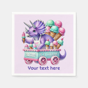 Eunisex-Kinder-Dinosaurier-Eis-Party Serviette