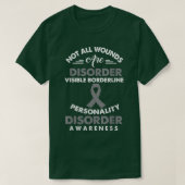 EUPD Awareness Ribbon Distressed Quote BPD Patient T-Shirt (Design vorne)