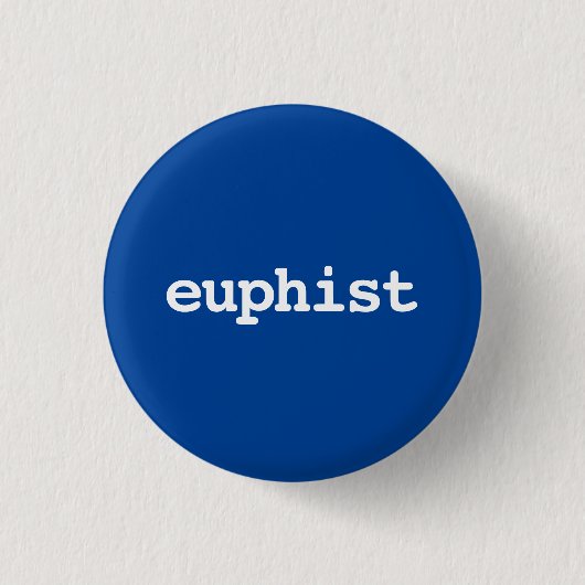 euphärische Typografie-Taste Button (Vorderseite)