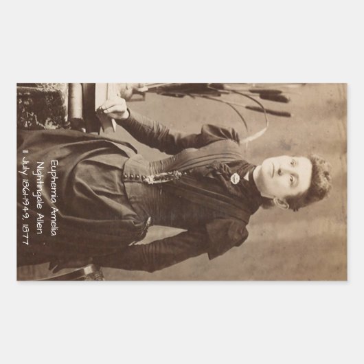 Euphemia Amelia Nightingale Allen Rechteckiger Aufkleber (Vorderseite)