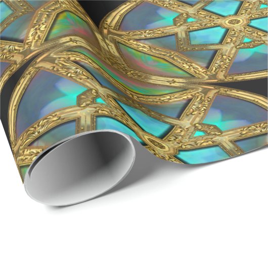 Euphemia Baroque Elegantes Wrapping Paper Geschenkpapier (Rolleneckpunkt)