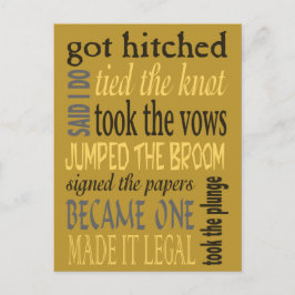 Euphemisms Post Wedding Party Einladungspostkarte