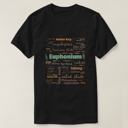 Euphonium-Baritone-Terminologie T-Shirt (Design vorne)