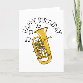 Euphonium Birthday Card Blasmusiker Dankeskarte