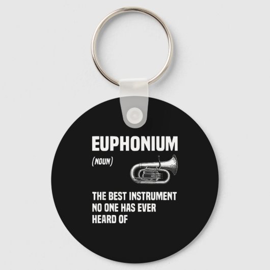 Euphonium Blechblasinstrument Marching Band Design Schlüsselanhänger (Vorderseite)