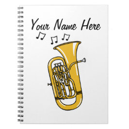 Euphonium Brass Musician Music Teacher Custom Notizblock