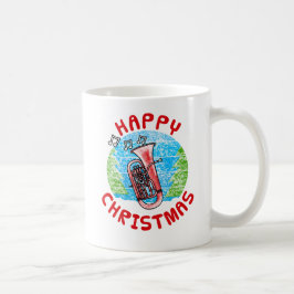 Euphonium Christmas Brass Musician Music Teacher Kaffeetasse