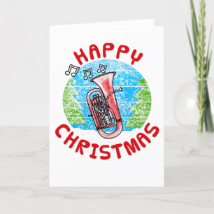 Euphonium Christmas Card Blasmusiker Dankeskarte