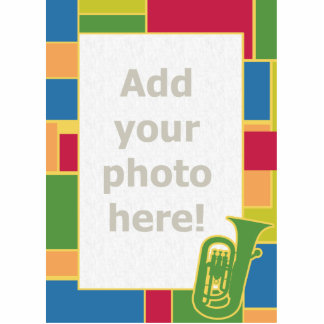 Euphonium Colorblocks Foto-Skulptur Freistehende Fotoskulptur