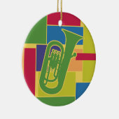 Euphonium Colorblocks Verzierung Keramikornament (Rechts)