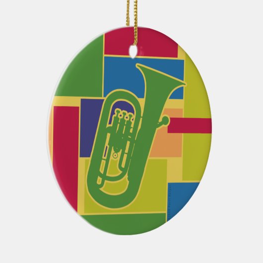 Euphonium Colorblocks Verzierung Keramikornament (Rechts)